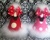 Minnie Birthday Party Hat - Mickey party hat- Minnie Party hat - Polka dots- 1st Birthday hat Il_170x135