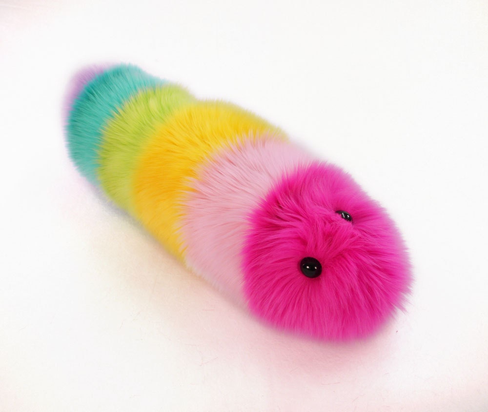 stuffed rainbow caterpillar