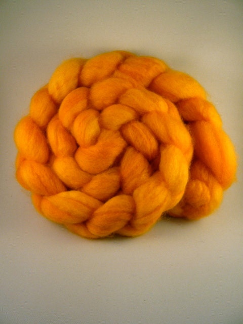 Apricot Hand-Dyed Superwash BFL Top 5.6 oz.