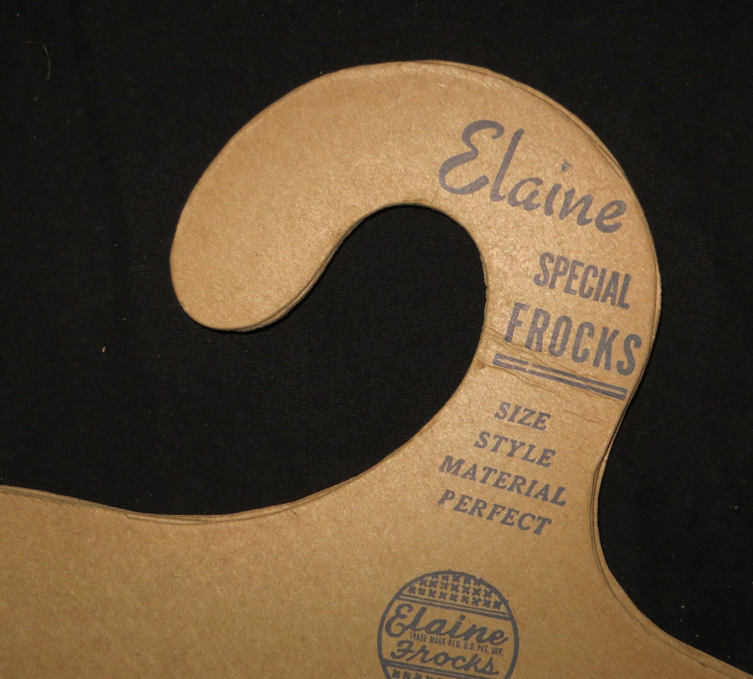 Vintage Elaine Frocks Cardboard Hangers