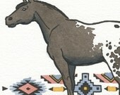 Horse print, black spotted APPALOOSA