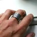 I will trust in the Lord - Wide Silver hand stamped bible verse ring