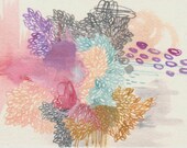 abstract painting on paper- fragments