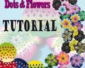 NEW TUTORIAL Dots and flowers Two tutorials in one - polymer clay cane and flower beads