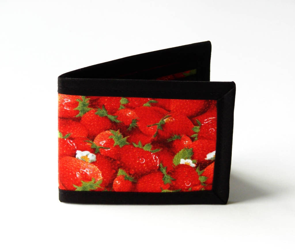 Strawberries Billfold - Vegan Friendly Wallet