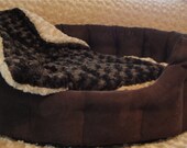 Bolster Bed for Dogs - Small - Memory Foam Bed - with Blanket - Includes Embroidery Personalization