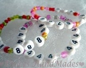 Personalized Emergency phone number Bracelet ID find me fast security children vacation number beads lost child  code adam