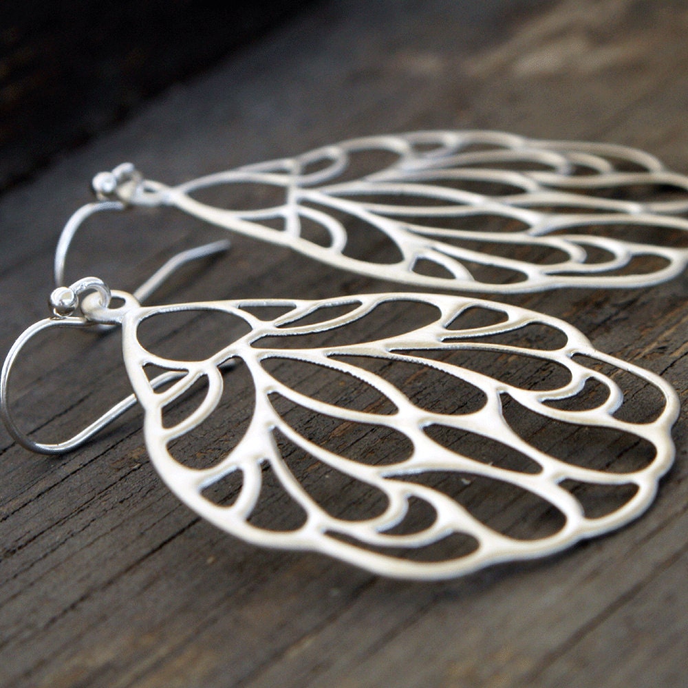 Mariposa Chandelier Earrings, Silver Butterfly Wing Dangle Earrings, Silver Wing Drop Earrings, Butterfly Jewelry