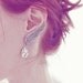 Crystal Bridal Earrings Clear Swarovski Drop Clip On SILVER Wing Earrings