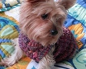PUFFER Original Quilted Style Dog Sweater -- Custom -- Hand Knit -- All Sizes and Colors