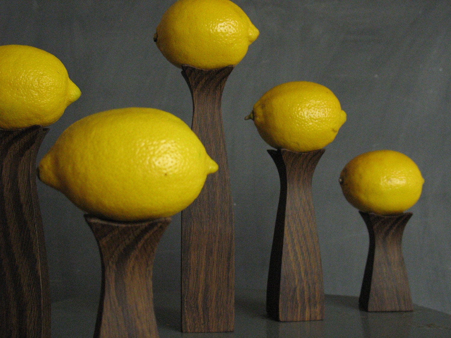The Stand in fumed White Oak for fruit/veggie display