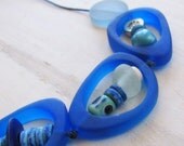 Ocean Pool - Blue Resin Necklace