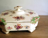 Vintage Bowl Covered Vegetable Dish Japanese Antique Divided Cottage Chic Serving Dish