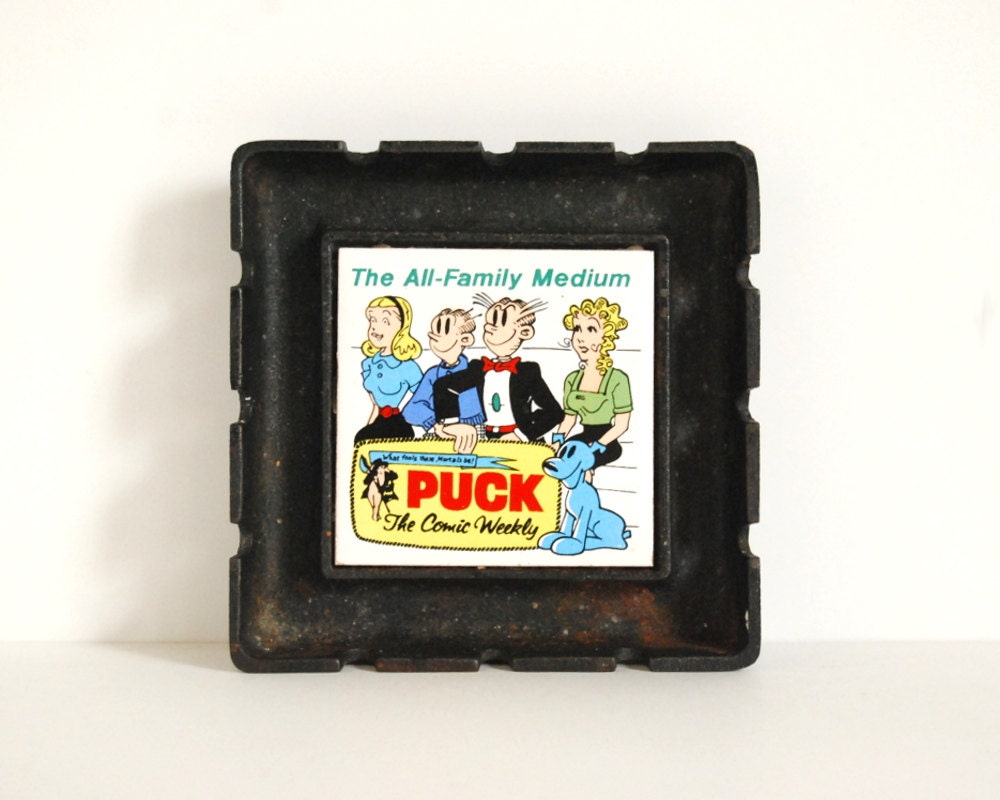 Vintage Ashtray Dagwood and Blondie Cast Iron Ashtray Comic Book Collectibles