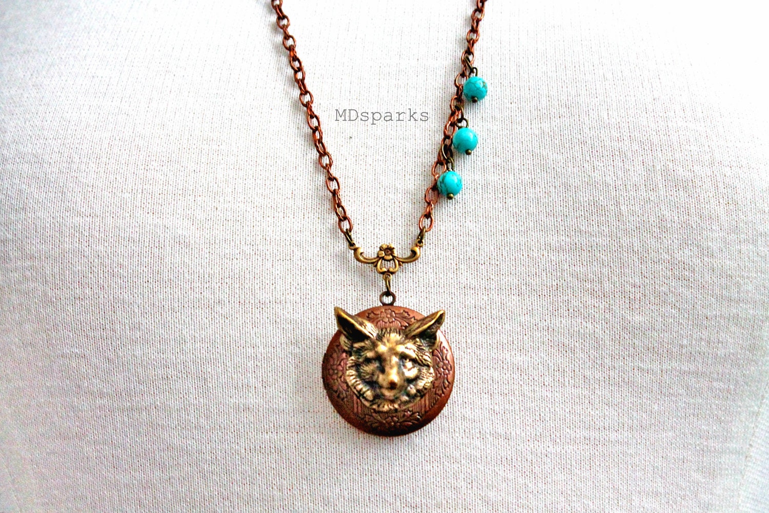 Fox Locket Necklace
