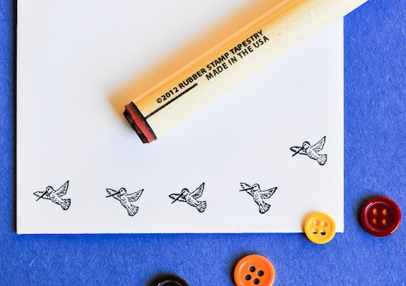 Hummingbird in Flight Rubber Stamp
