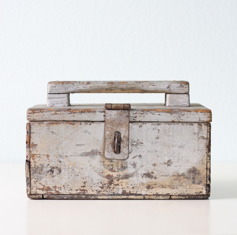 Vintage Silver Tool Tote