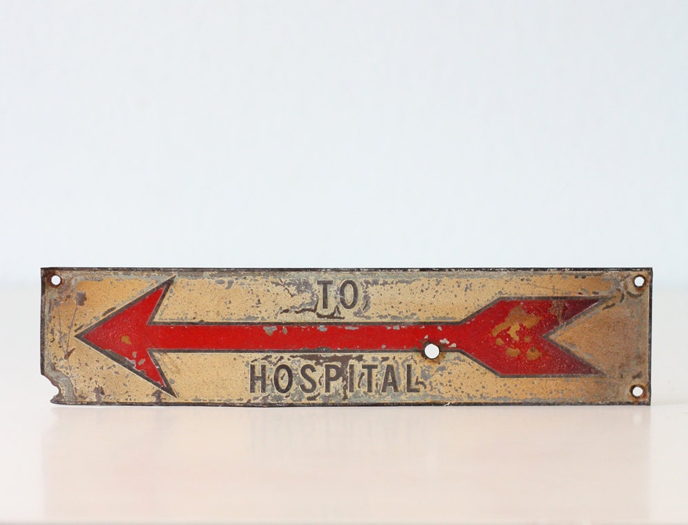 Vintage Hospital Sign