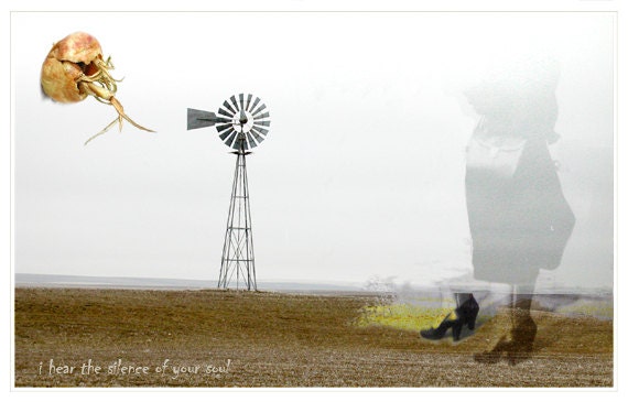 Altered Art Collage Original Photography Autumn Pastoral Retro Surreal Home Decor