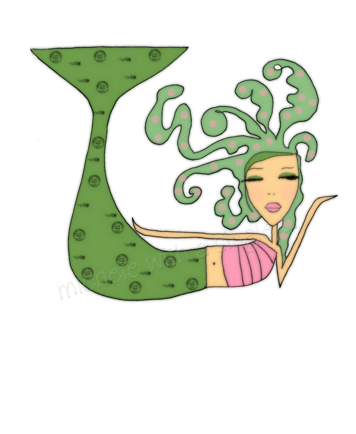 Digital Clipart Mermaid