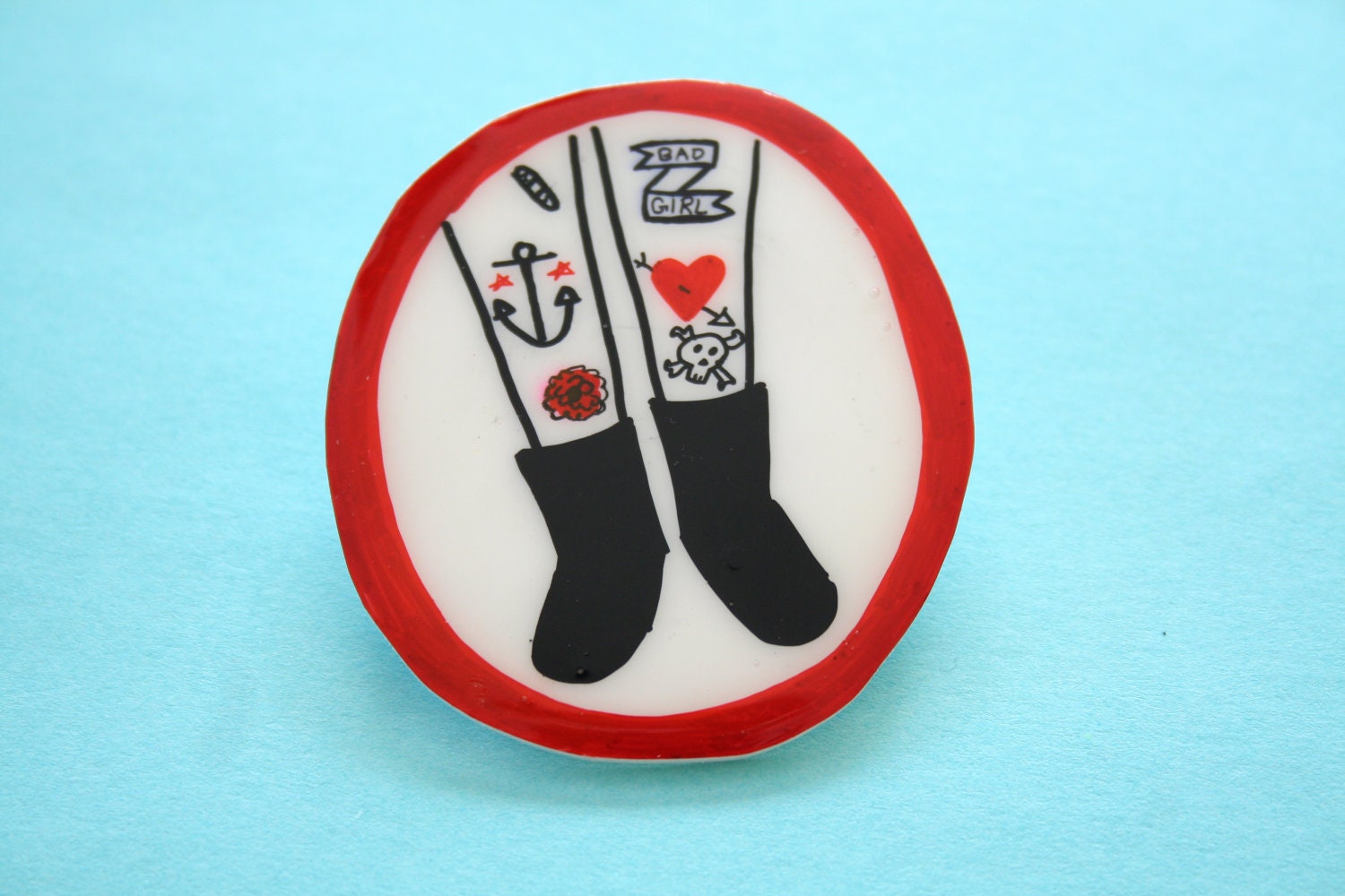 Bad Girl Boots Brooch