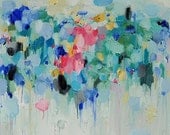 Art print- art Giclee Print 16x16 from original oil painting - Lotus- wall decor- wall art- abstract