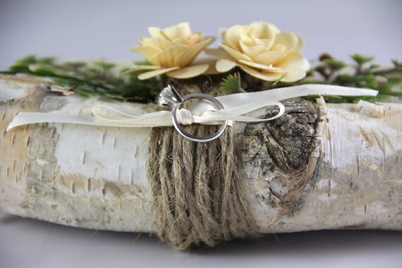 Birch Bark Ring Bearer Pillow FREE SHIPPING