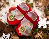 Confetti Shoes in Cherry - Christmas baby ad toddler girl Mary Jane 