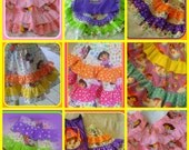 TWIRL SKIRT Only Custom Appliqued-Ruffle Tier-Animal Print Etc.