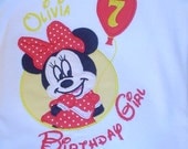 Custom Minnie Birthday Shirt  ..... ...........  Girls