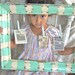 Shabby Beach Cottage Frame Distressed Home Decor Vintage Picture Frame Aqua White Farmhouse