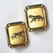 Vintage Cougar Jaguar Panther Big Cat Icon Gold Clip On Earrings 1980s