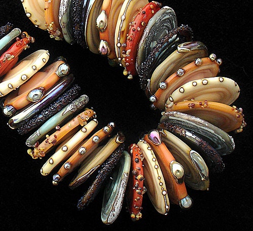 DSG Beads Handmade Organic Lampwork Glass Made To Order (Swedish Discs)