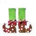 Elf Shoes...Fabric Iron On Applique(s)...Ribbon Included...Tall Stockings