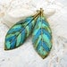 Leaf earrings Montana Skies feather earrings dangle Patina jewelry Magazine Featured