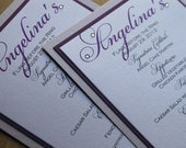 Elegant Wedding Menu, Script Names with Crystals - Modern Wedding, Elegant Menu, Shimmer Paper