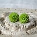Wasabi Green Flower Earrings, Mini Mums, Chrysanthemums, Lime Green Earrings, Chartreuse