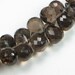 Stunning Micro Faceted Smoky Quartz Teardrop Pineapple Briolettes 7mm - 8mm (10 gems)