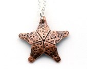 Enchanted Star of the Sea Copper Necklace, Convex Starfish