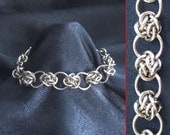 Bracelet - Steel Cloud Cover Circles - Celtic Knots - Chainmaille