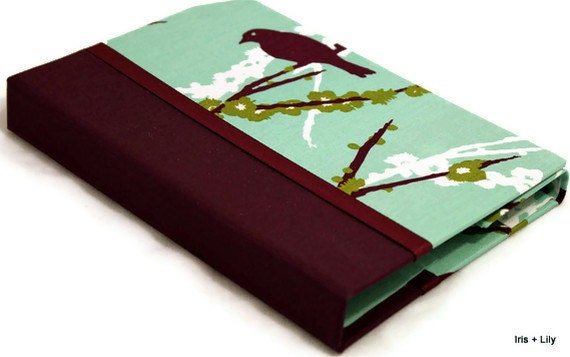 Kindle Fire HD Case, Nexus 7 Cover, Nook Tablet Case, Book-Style Small Tablet Case, Personalized, Sparrows Plum