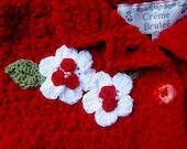 Baby & Toddler Sweater-Creme Brulee Rich Red Chenille for Fall and Winter