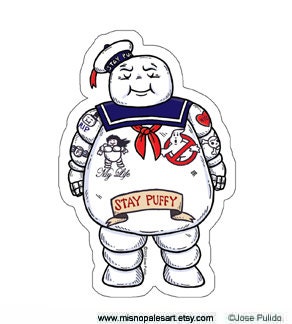 Stay Puffy Tattoo Die Cut Vinyl Sticker