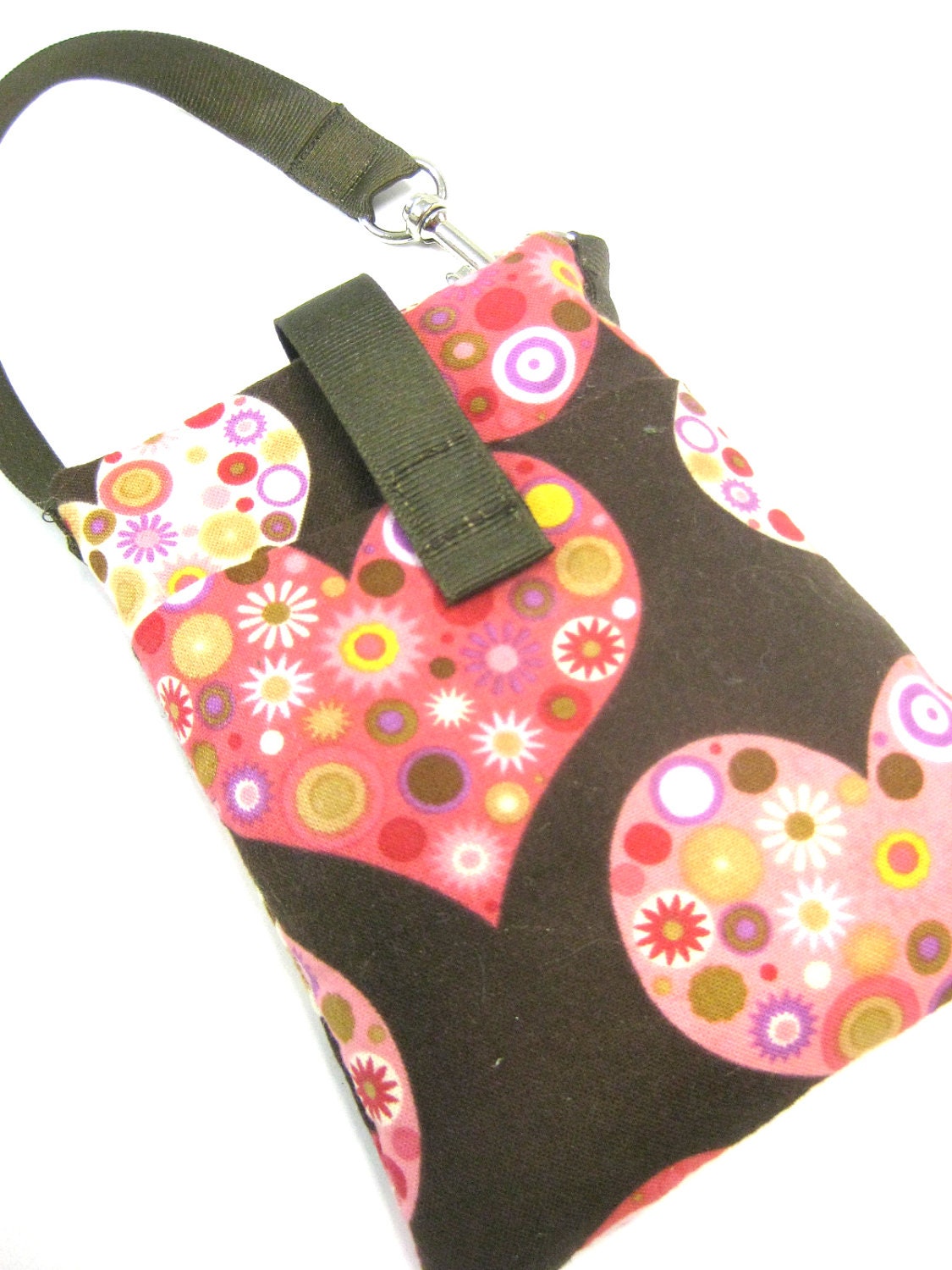 Padded iPhone 4S 4 5 Smart Phone Sleeve Mini Pouch Japanese KIMONO print cotton TESAGE by Yukiko Sato New York