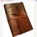 HUGE SALE Winged Leather Journal in Bronzed Bourbon - Extra Large 11.5"x9" - Free Monogramming - Choose your own journal color