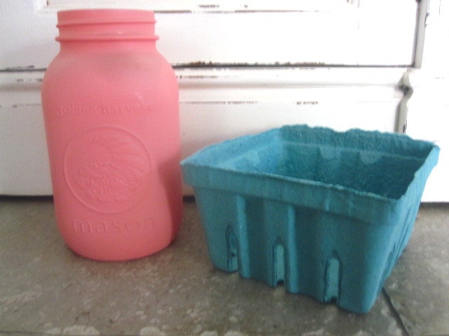 12 Quart Turquoise Berry Baskets One Dozen