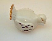 Vintage White Gold Ceramic Dove (FEATURED) home decor collectibles holiday decoration christmas supplies wedding bird figurine religious