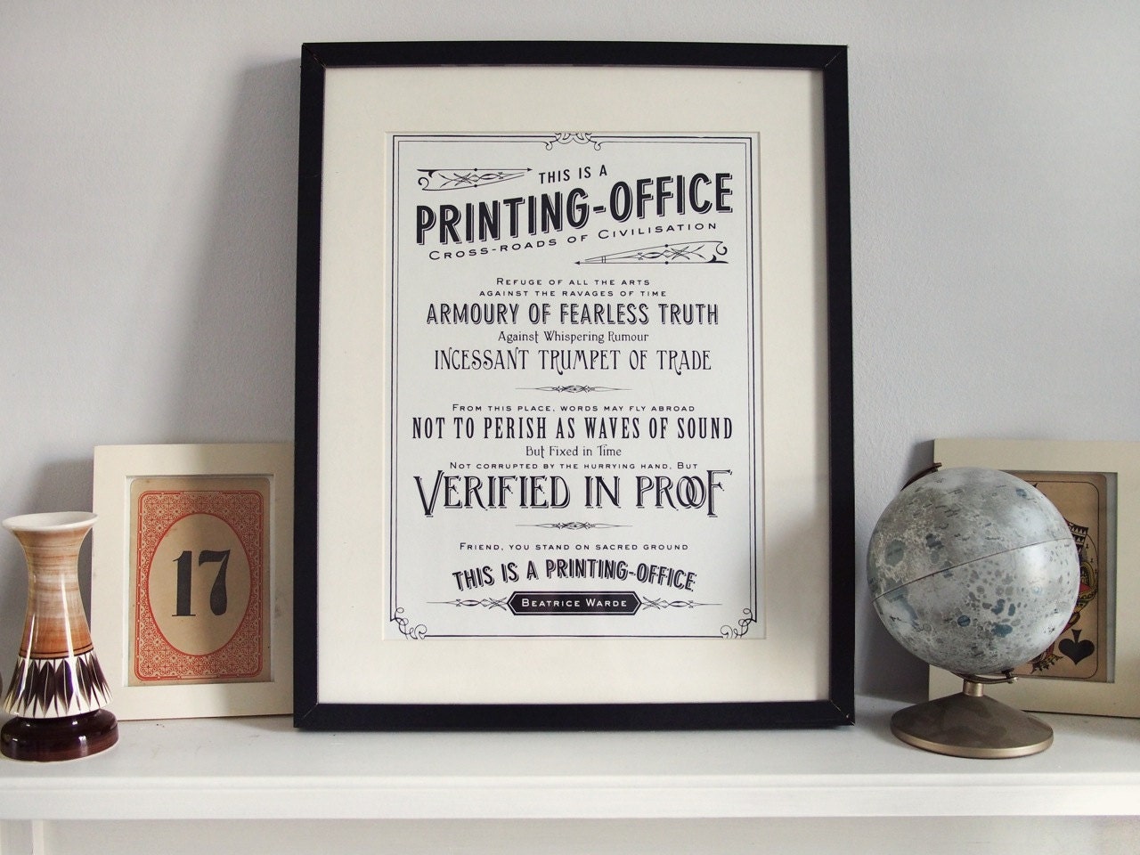 Printing Office - Vintage style screenprint poster