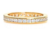 1ct Diamond Eternity Band Channel Set Wedding Ring Anniversary Band Stacking Ring White Yellow Rose Gold