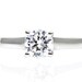 Moissanite Solitaire Engagement Ring Woven Prongs 14K White Yellow or Rose Gold Conflict Free Custom Bridal Jewelry